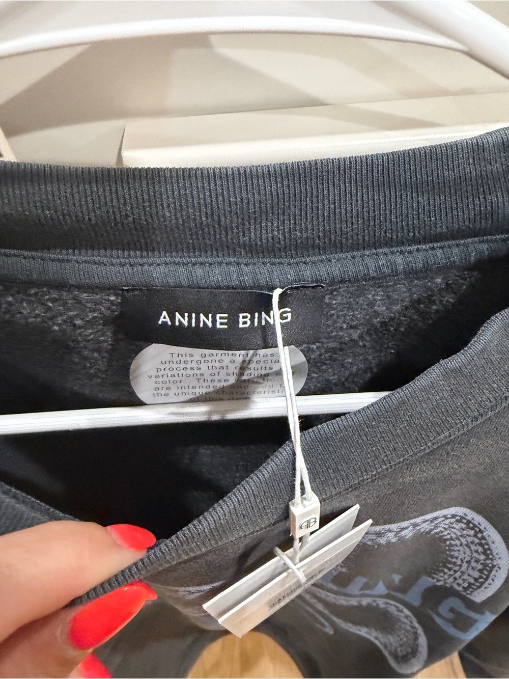 NWT ANINE BING Harvey Snake Crewneck Sweatshirt - size medium - Picture 5 of 5
